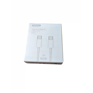 Кабель Type-C - Type C D8T 3A 60W Білий 1 метр