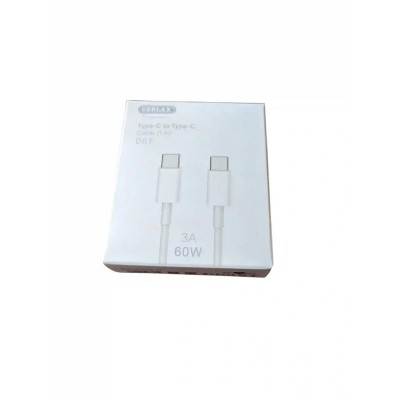 Кабель Type-C - Type C D8T 3A 60W Білий 1 метр