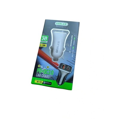 Автозарядка GC-13S USB QC 3.0|Type C PD 20W Білий