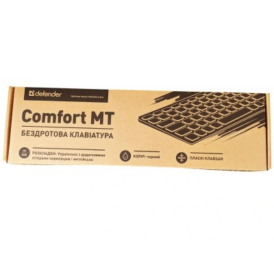 Бездротова клавіатура Defender Comfort 2.4G EN/UA Повнорозмірна