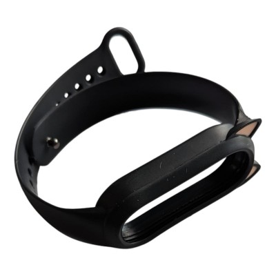 Ремінець для фітнес браслета Mi Band 3/4/5/6 CAT вушка Чорний