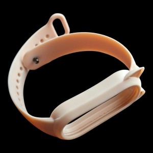 Ремінець для фітнес браслета Mi Band 3/4/5/6 CAT вушка Пудра