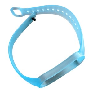 Ремінець для фітнес браслета Mi Band 5/6 кольоровий прозоро-блакитний