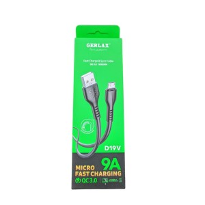 Кабель USB - micro USB Чорний 1м D19V